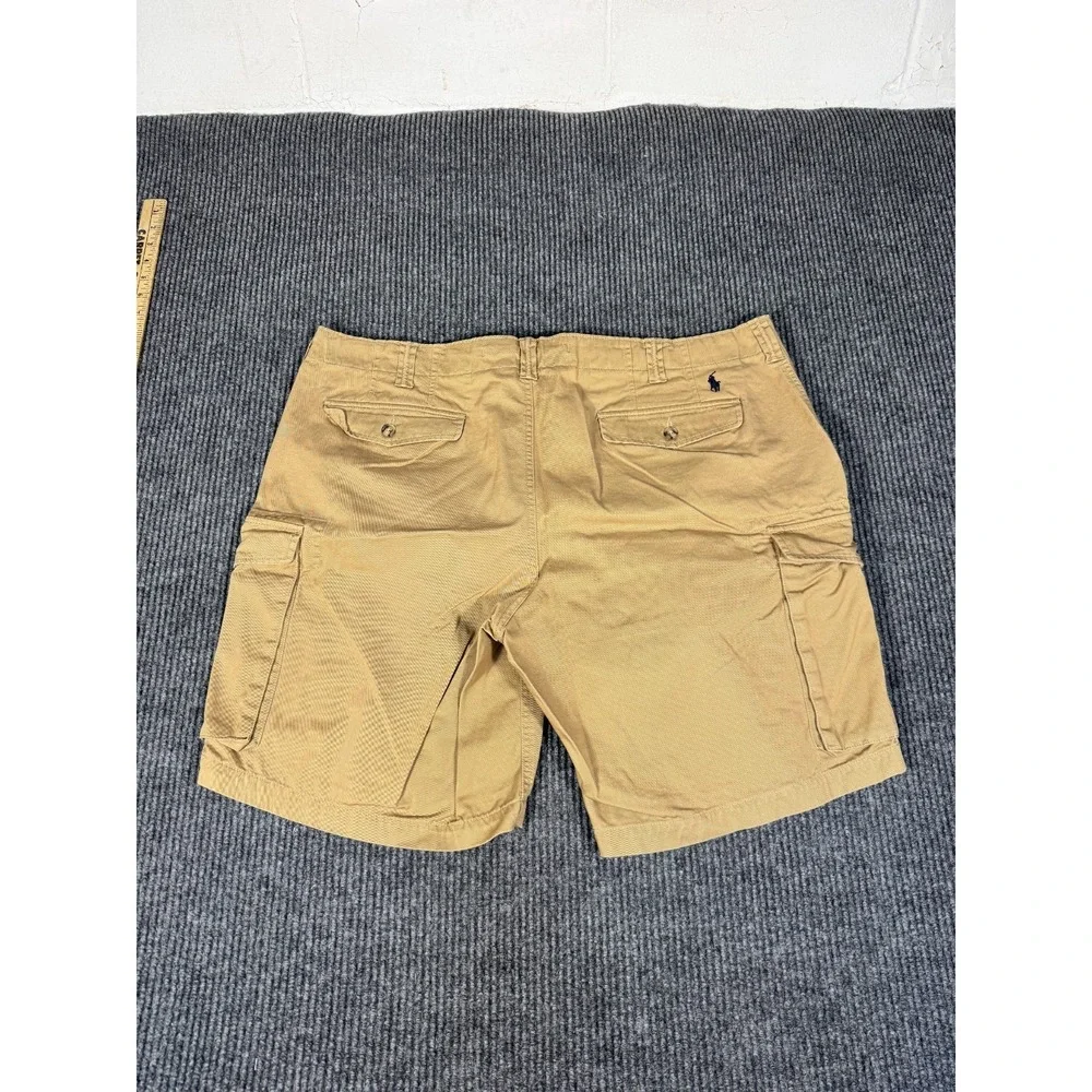 Polo Ralph Lauren Cargo Chino Baggy Shorts Men Size 44 44B Khaki Relaxed Fit Tan